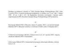 22_2023 Uchwała Prezydium ZO Wielkopolskiego ZNP